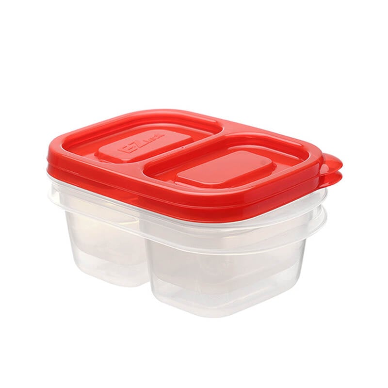 Bộ 2 Hộp Nhựa Ezlock Nắp Đỏ 260ML - HLE7204S, , large image number null